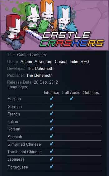 Castle Crashers Steam - Click Image to Close